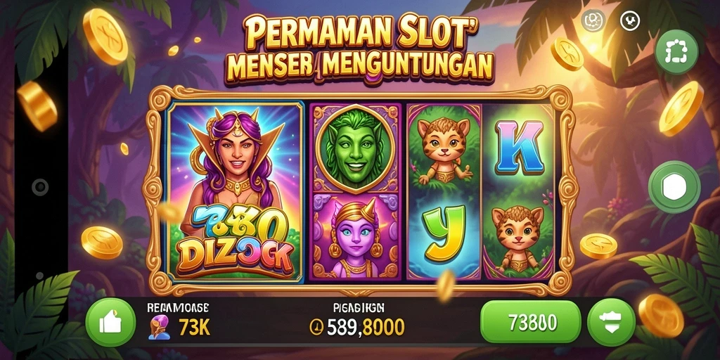 Gameplay seru dari permainan Slot 73K dengan simbol menarik.