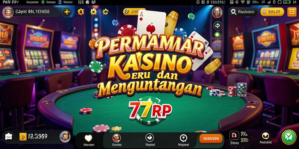 Screenshot utama 77RP menampilkan keseruan permainan Kasino yang mengesankan.