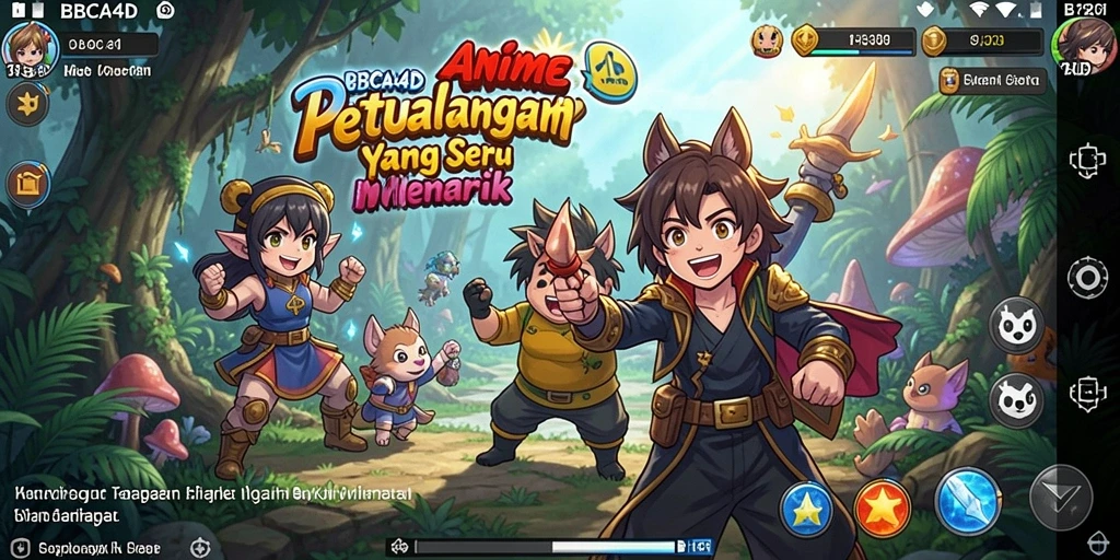 Screenshot gameplay BBCA4D dengan karakter anime yang menakjubkan.