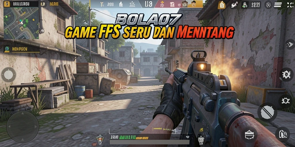 Screenshot BOLA07 menampilkan aksi tembak-menembak yang intens dan seru.