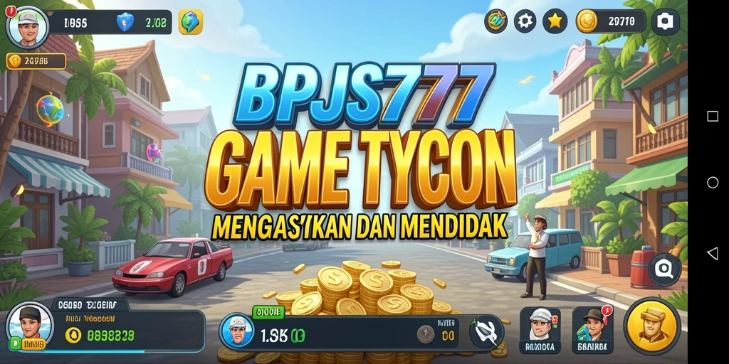 Screenshot utama BPJS777 menampilkan gameplay seru dalam mengelola bisnis Tycoon.