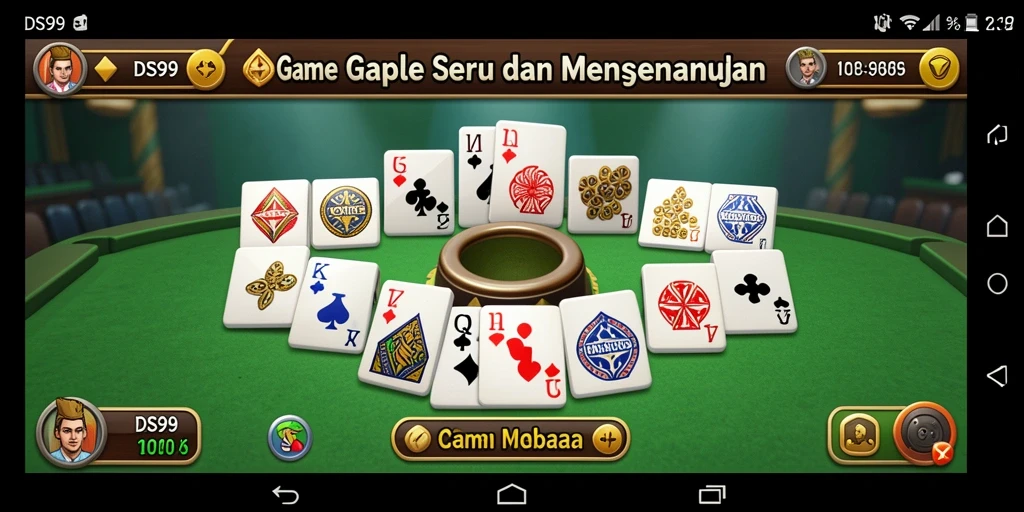 Tampilan gameplay seru dalam permainan Gaple DS99.