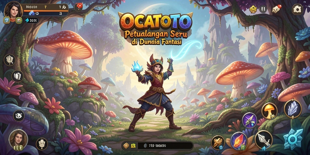 Screenshot gameplay OCATOTO menampilkan petualangan yang mengasyikkan.
