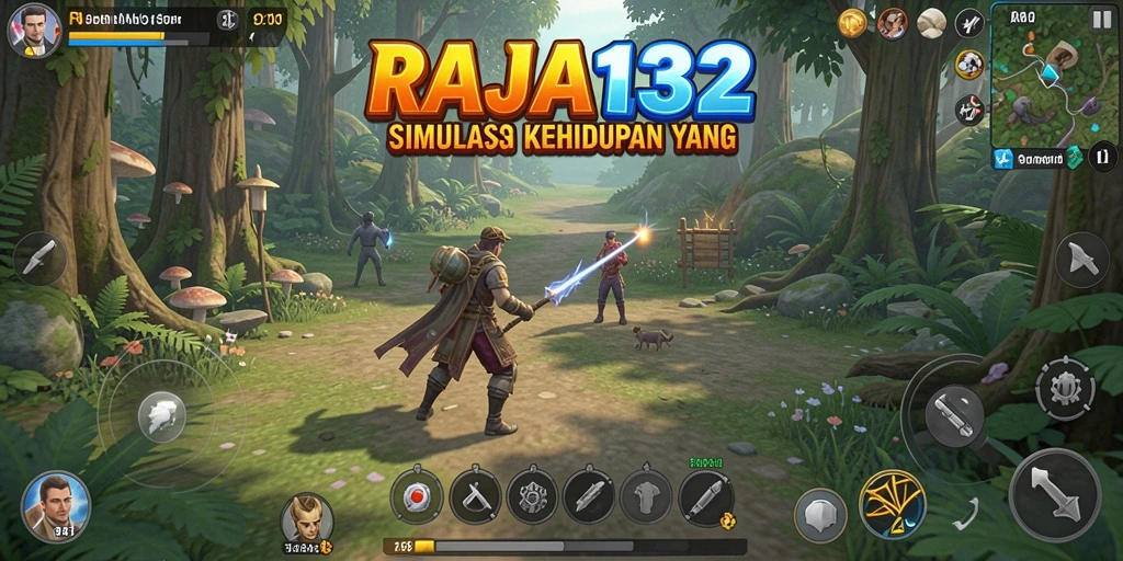 Screenshot utama RAJA132 menampilkan pengalaman gameplay simulasi kehidupan.