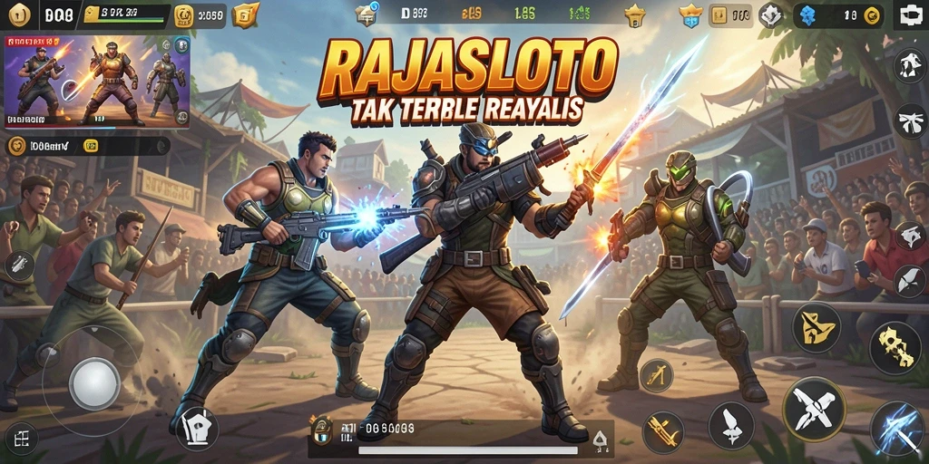 Gameplay RAJASLOTO yang seru dan mendebarkan dalam satu layar.