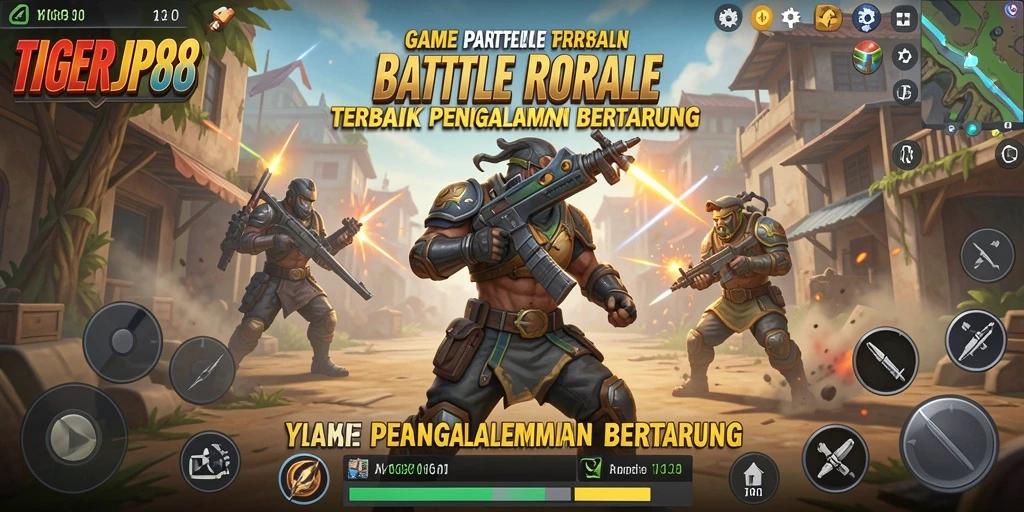 Screenshot TIGERJP88 menampilkan aksi seru dalam pertempuran Battle Royale