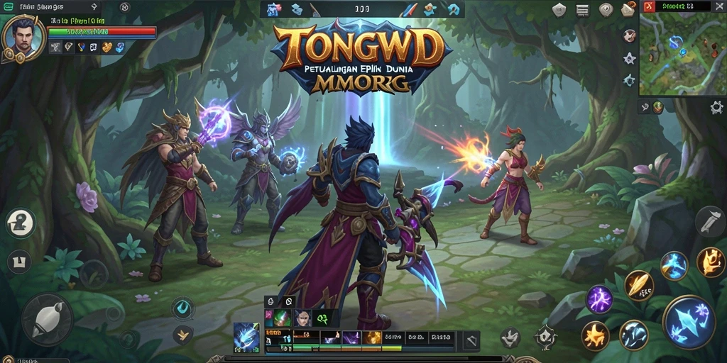 Gameplay mendebarkan dalam <strong>TONGWD</strong> menampilkan pertarungan epik dan eksplorasi dunia yang luas.