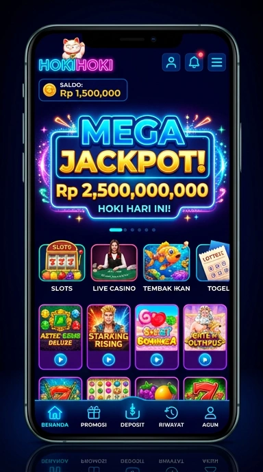 Screenshot kategori aplikasi terpopuler di hokihoki.